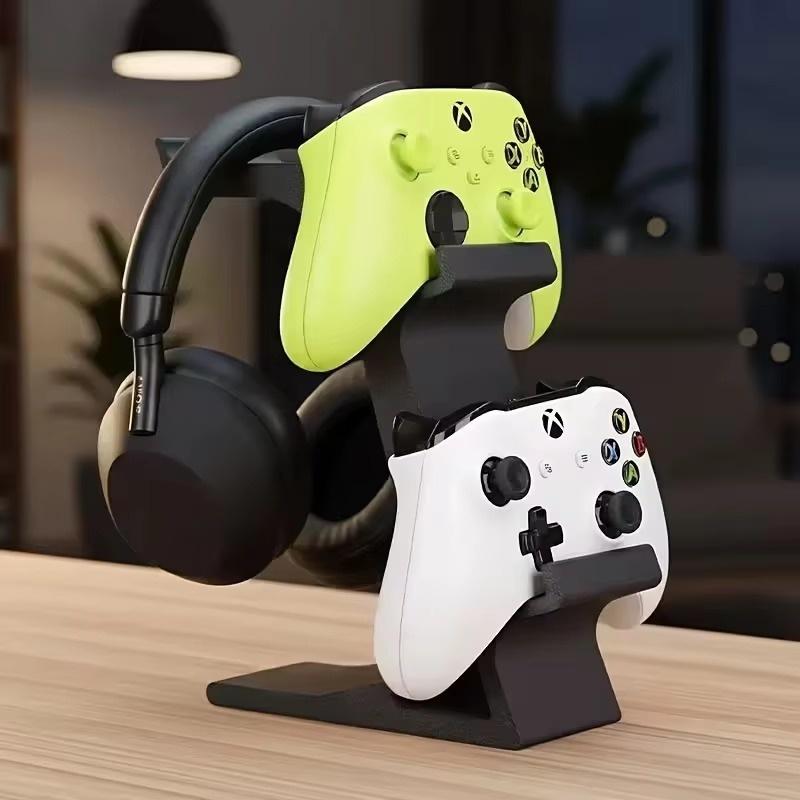 Pc Gaming Lounge - Penyangga Headset untuk Dua Kontroler Game,